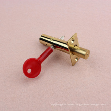 Security Door Bolt Pack with 30 mm backset , Gold plate